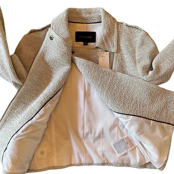 Banana Republic Textured Moto Jacket NWT Size 4 | $165 Retail - Picture 12 of 12
